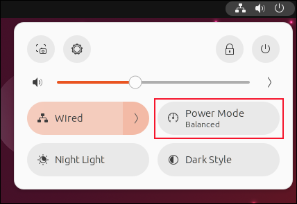 Les boutons de paramètres rapides de GNOME 44 affichant deux lignes de texte