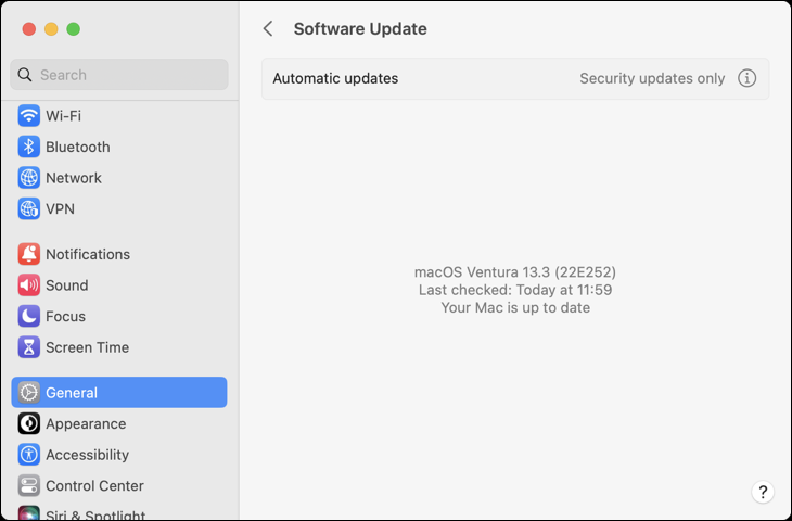 Zaktualizuj system macOS 13 Ventura w Ustawieniach systemu