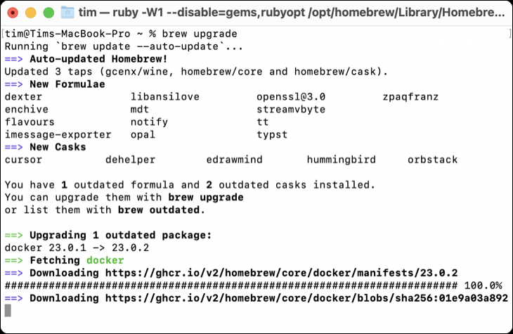 Zaktualizuj aplikacje Homebrew za pomocą aktualizacji naparu