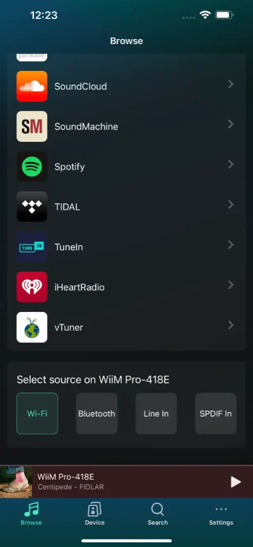 WiiM Home 应用音乐库