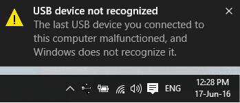 Remediați dispozitivul USB nerecunoscut de Windows