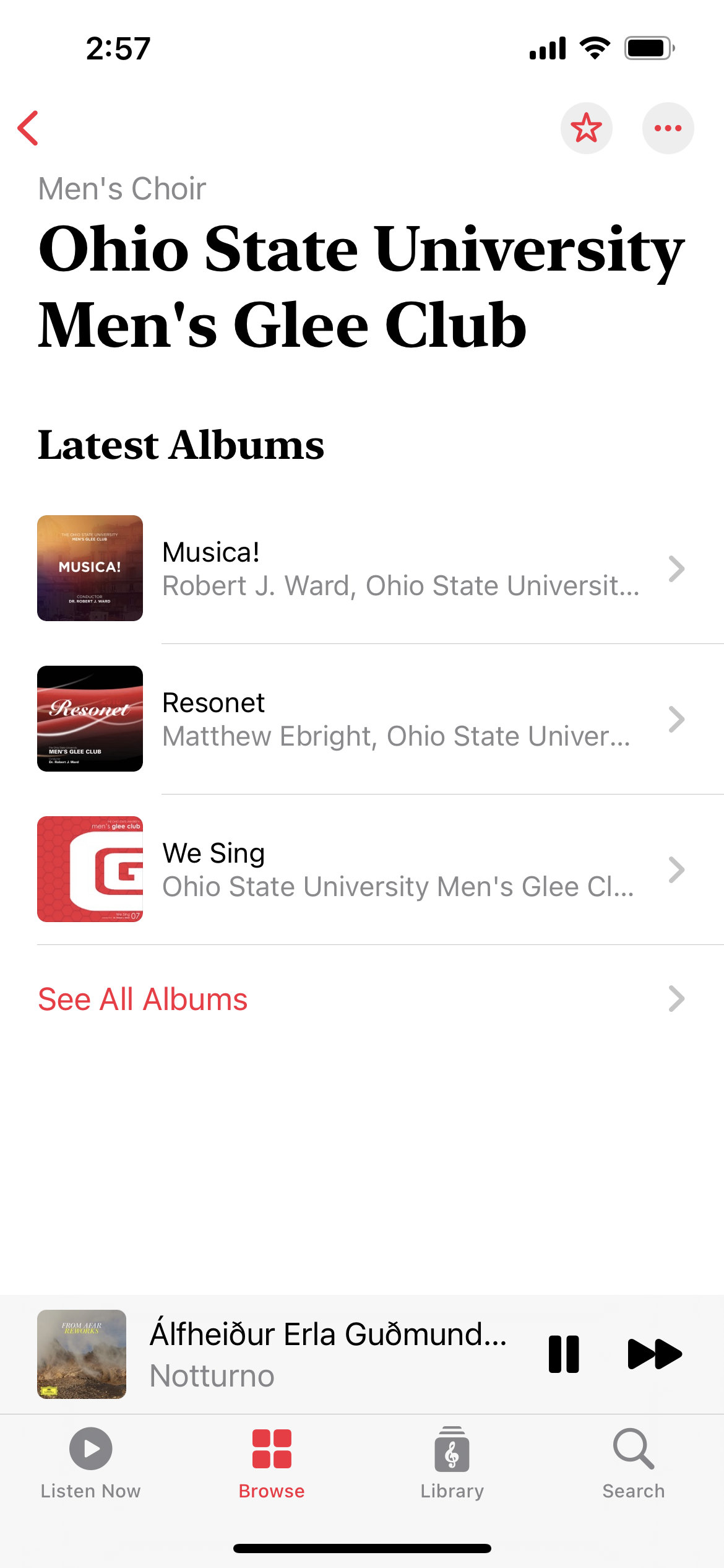 Apple Music 古典俄亥俄州立合唱团