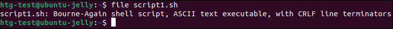在 Linux 中使用 file 命令检查文件的行尾。
