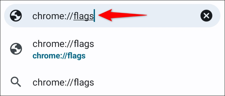 Buka halaman bendera Chrome.