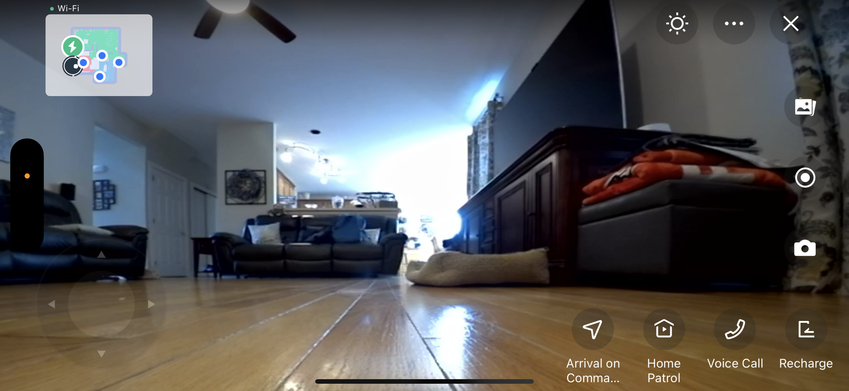 Vue de l'application depuis la caméra du DEEBOT T10 OMNI