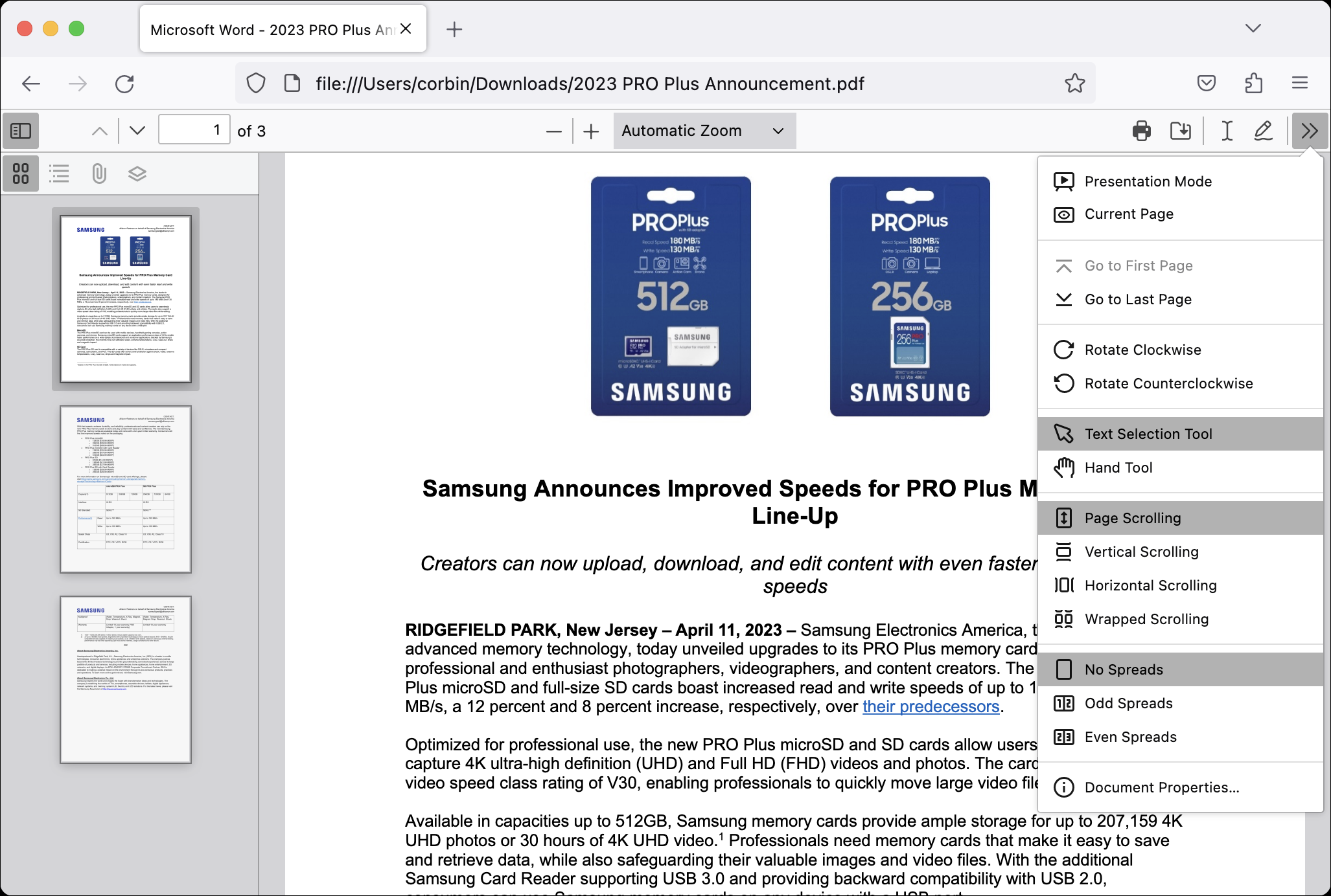 Przeglądarka plików PDF Firefox