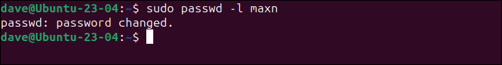Verrouiller un utilisateur hors de son compte avec la commande passwd sur Ubuntu