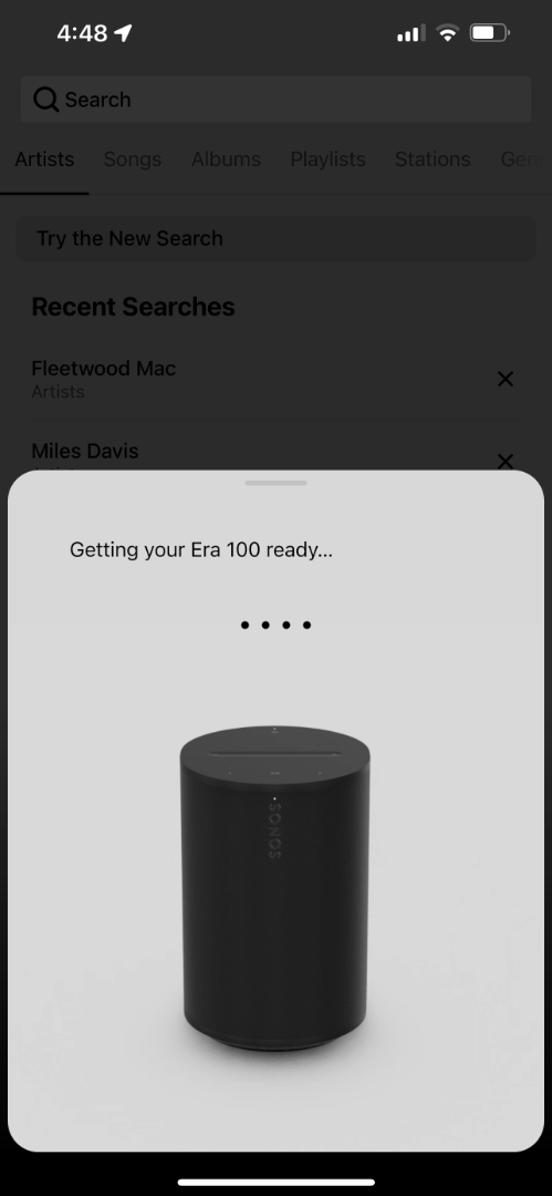 Sonos-App für die Era 100-Einrichtung