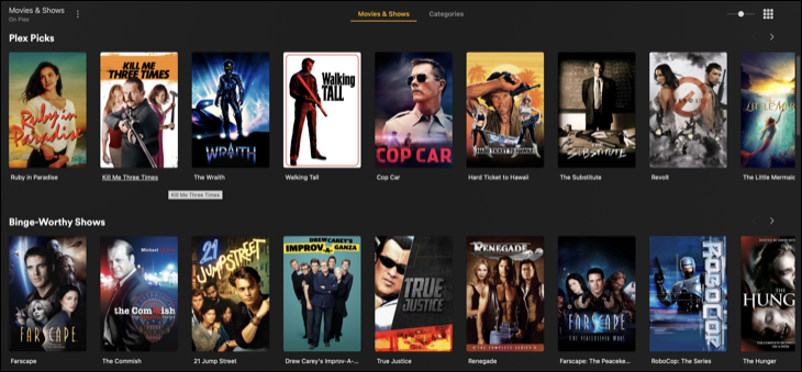 Транслируйте фильмы и телепередачи бесплатно с Plex