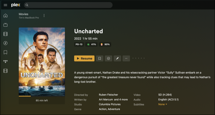 Скачал обложку, описание и метаданные в Plex