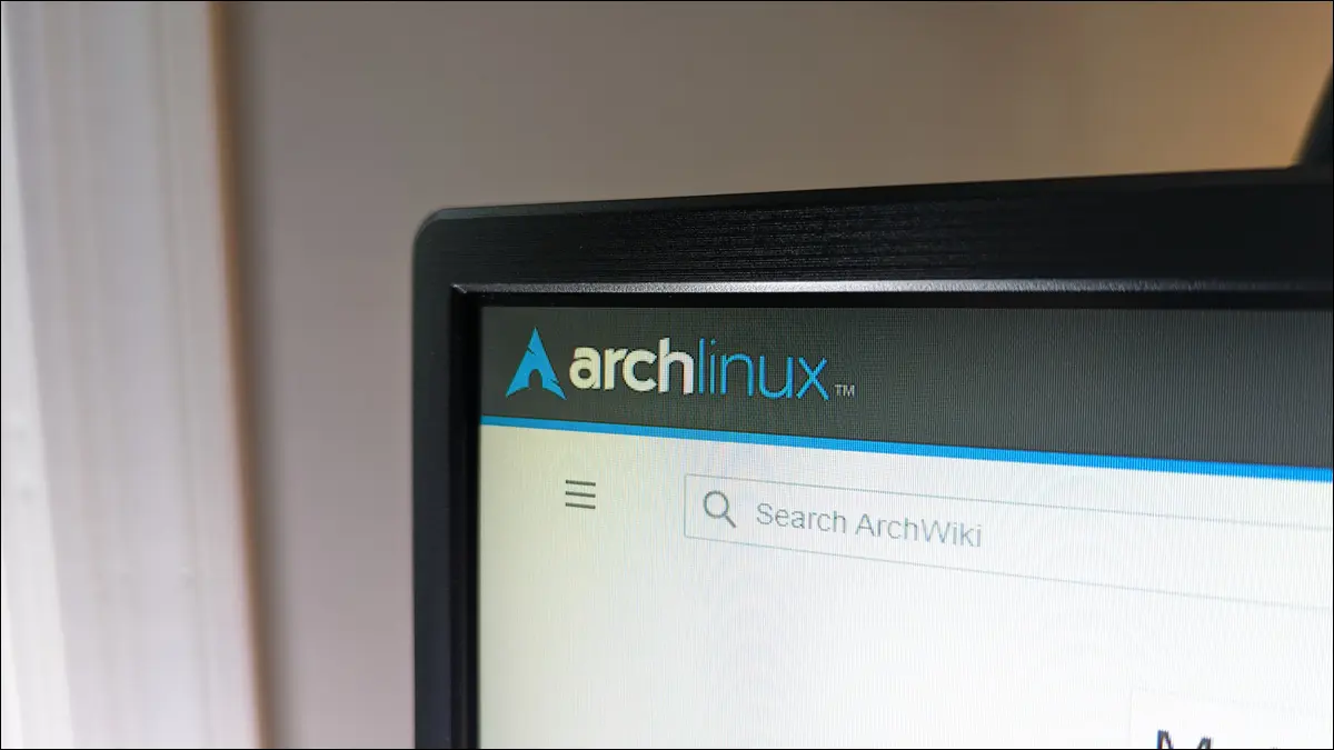 โลโก้ Arch Linux บนเว็บไซต์ ArchWiki