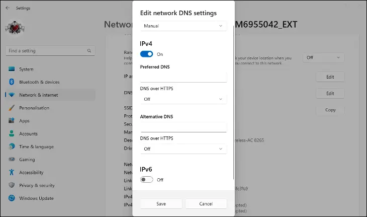 Windows 11 bilgisayarda DNS ayarları