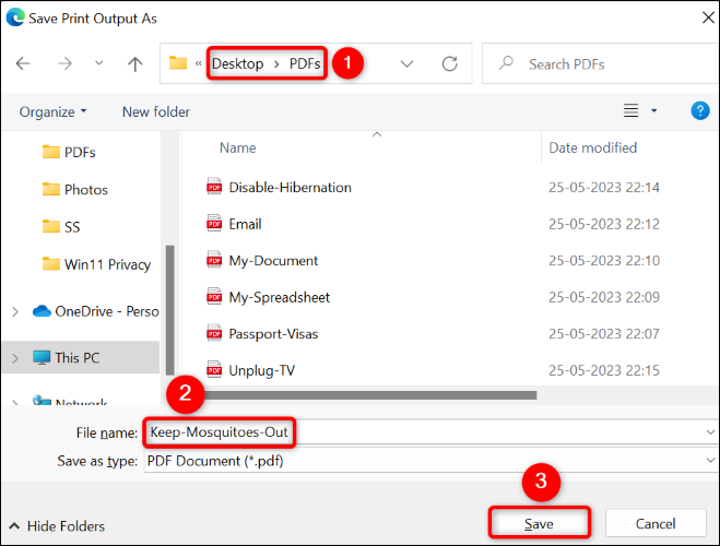 Converti una pagina Web in un PDF in Edge.