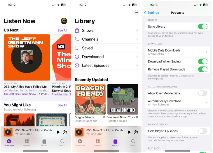 Apple Podcasts لأجهزة iPhone