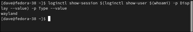 ใช้คำสั่ง loginctl บน Fedora Linux เพื่อตรวจสอบว่า Wayland หรือ X11 ใช้งานอยู่หรือไม่