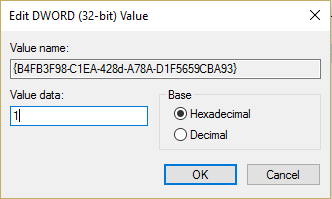 ubah nilainya menjadi 1 jika Anda ingin Hapus Ikon Desktop Homegroup melalui Registry