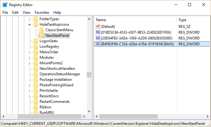 Hapus Ikon Desktop Homegroup melalui Registry